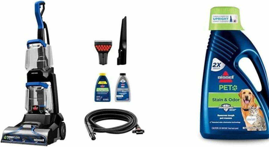 Bissell 2987 TurboClean PowerBrush Pet Carpet Cleaner for Deep Cleaning and Stain Removal