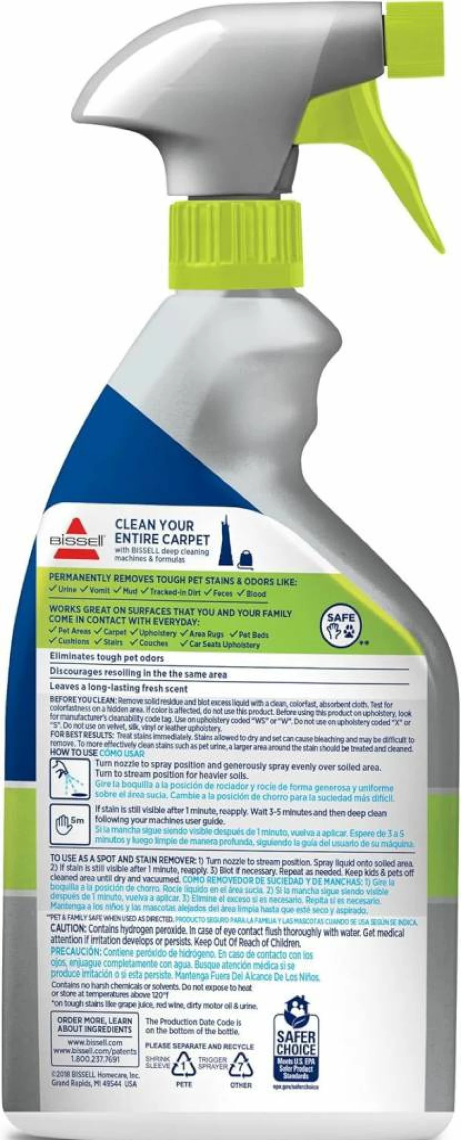 Bissell 17739 Pet Pro Oxy Stain Destroyer Carpet & Upholstery Cleaner, 22 Oz 2-Pack, Eliminates Odors & Stains for Pets
