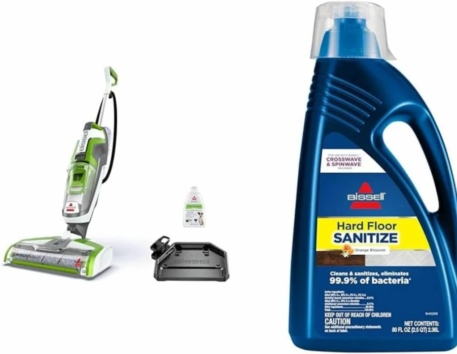 Bissell Crosswave Pet Pro 2306A Purple Wet Dry Vacuum Mop for Hard Floors and Rugs - All-in-One Multi-Surface Cleaner