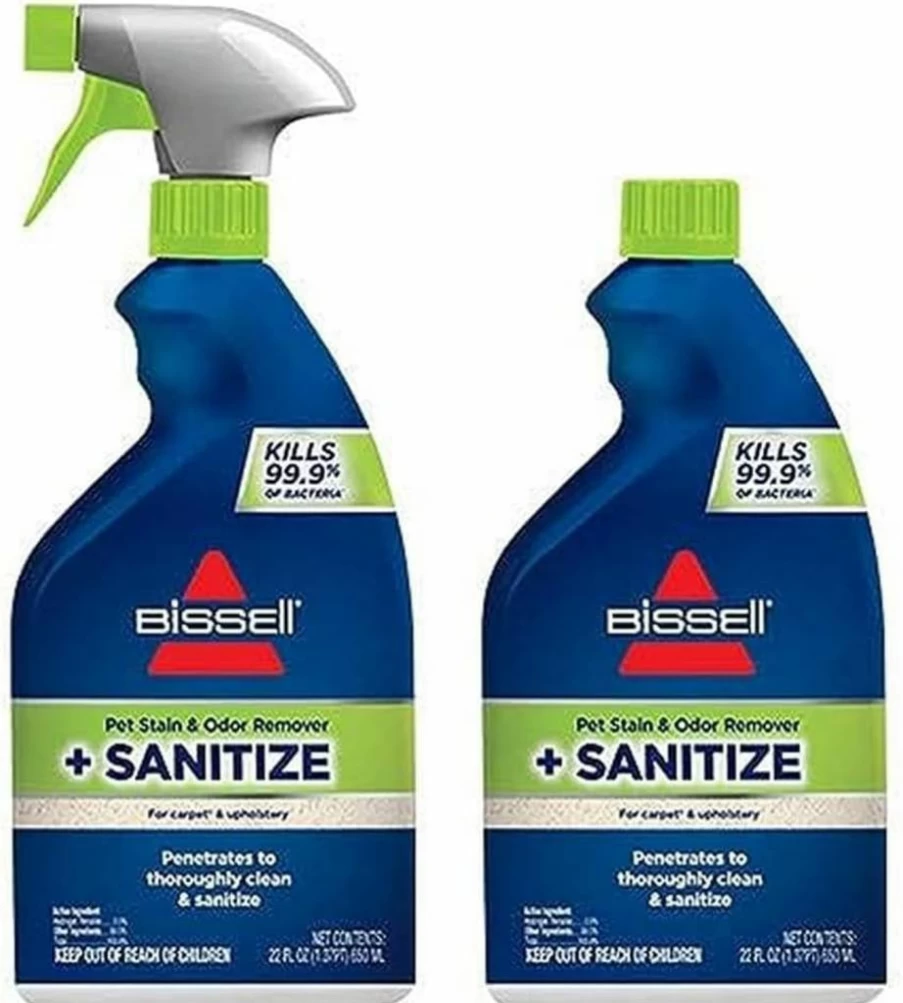 Bissell 11299 Pet Stain & Odor Remover with Sanitizing Formula, 22 Ounce, 2-Pack for Dogs and Cats