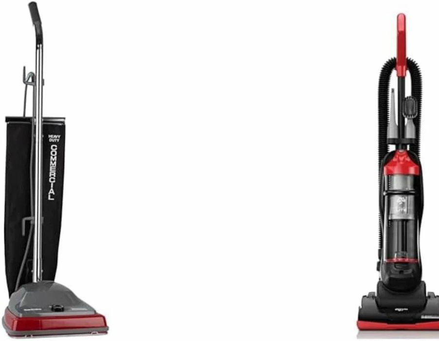 Sanitaire SC679K Commercial Upright Vacuum Cleaner with Bag, Heavy-Duty Red Carpet & Floor Cleaner for Professional Use