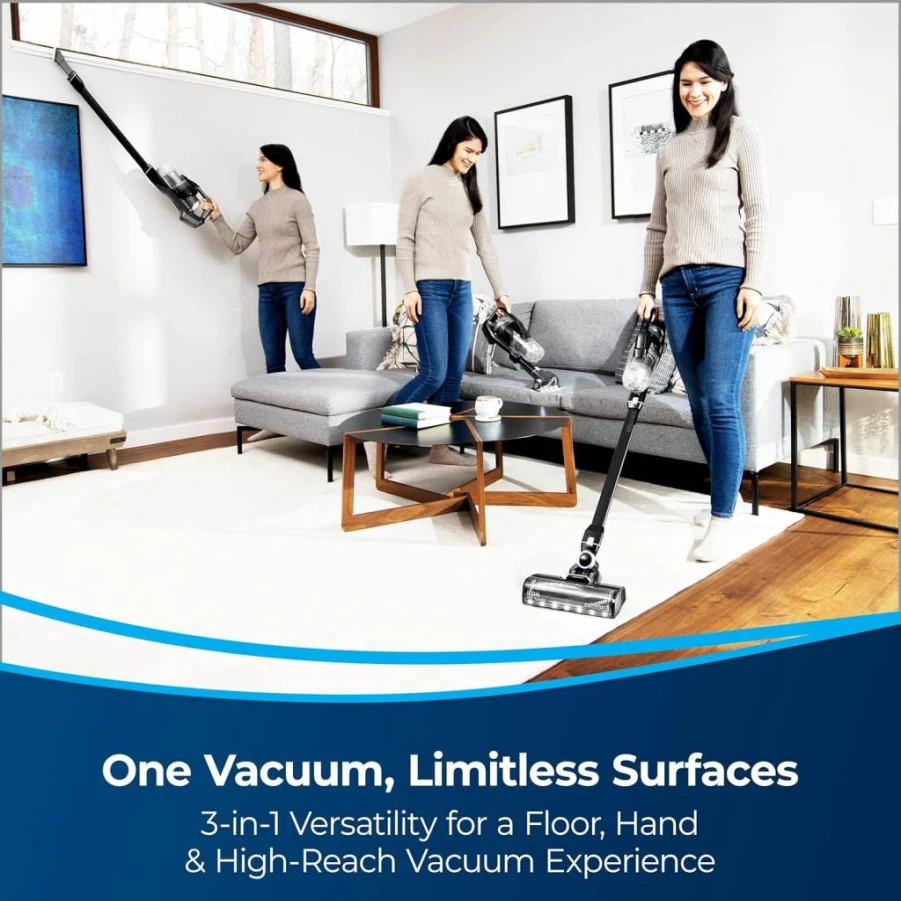 Bissell Iconpet Turbo Vacuum - Powerful Suction, Tangle-Free Brush Roll, LED Turbobrush, Wall Mount, Includes Crevice & Dusting Tools, Color Options