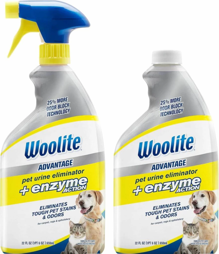 Bissell Pet Stain & Odor Eliminator, Woolite Advantage Formula, Urine Remover for Pets, 44 Fl Oz, 2-Pack
