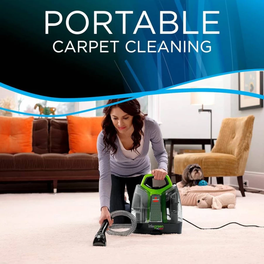 Bissell Little Green ProHeat Portable Carpet Cleaner - Lightweight Upholstery & Carpet Stain Remover with Heating Technology