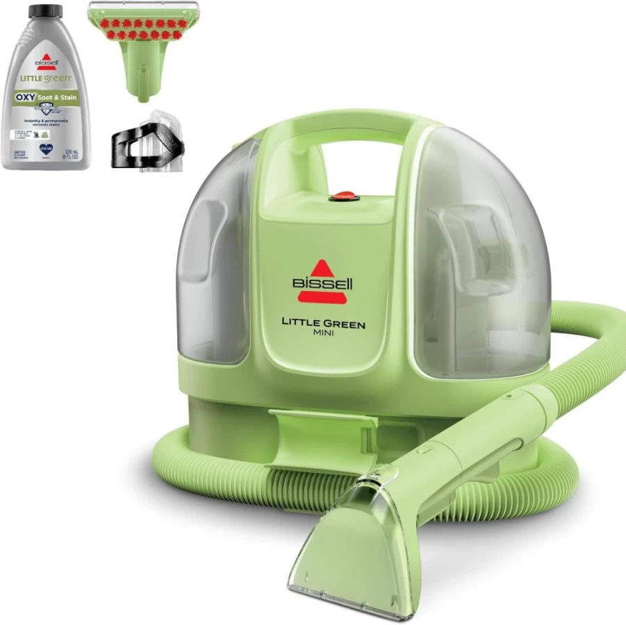 Bissell Little Green Portable Carpet Cleaner 4075L - Compact Deep Cleaner for Carpets & Upholstery, Includes Hydrorinse Self-Cleaning Tool & 4" Stain Tool, Dusk Pink Limited Edition