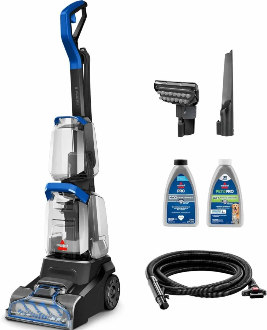 Bissell Turboclean Pet 3948 Upright Carpet Cleaner with Upholstery Tool for Pet Hair and Stains