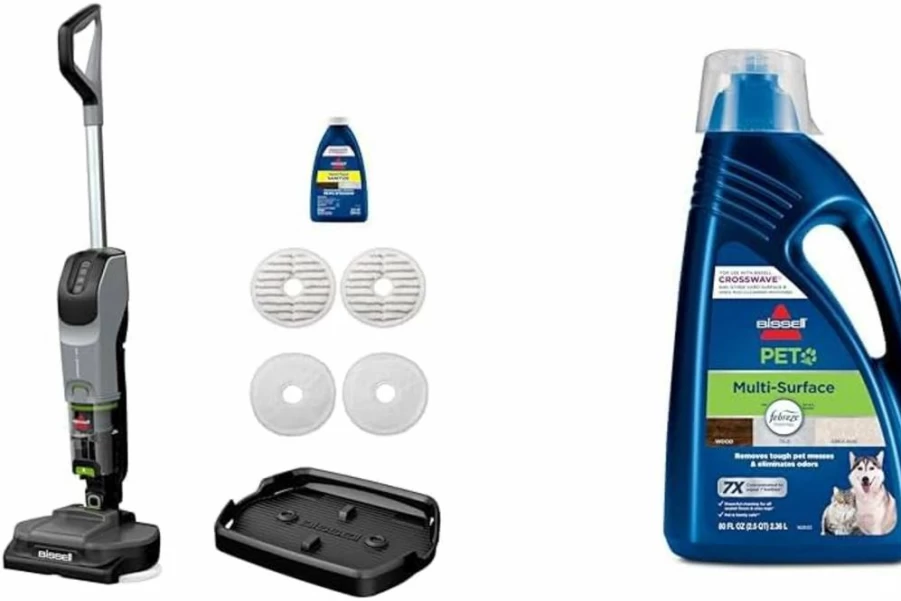 Bissell Spinwave Cordless Hard Floor Mop and Vacuum with Lay-Flat Design, Multi-Surface Cleaning, Includes Hard Floor Sanitizer Formula