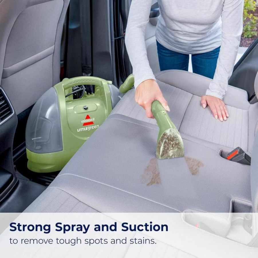 Bissell Little Green Pet Deluxe Portable Carpet Cleaner for Pets and Cars - 3353 Gray/Blue Spot Cleaner, Stain Remover for Upholstery and Auto Detailing