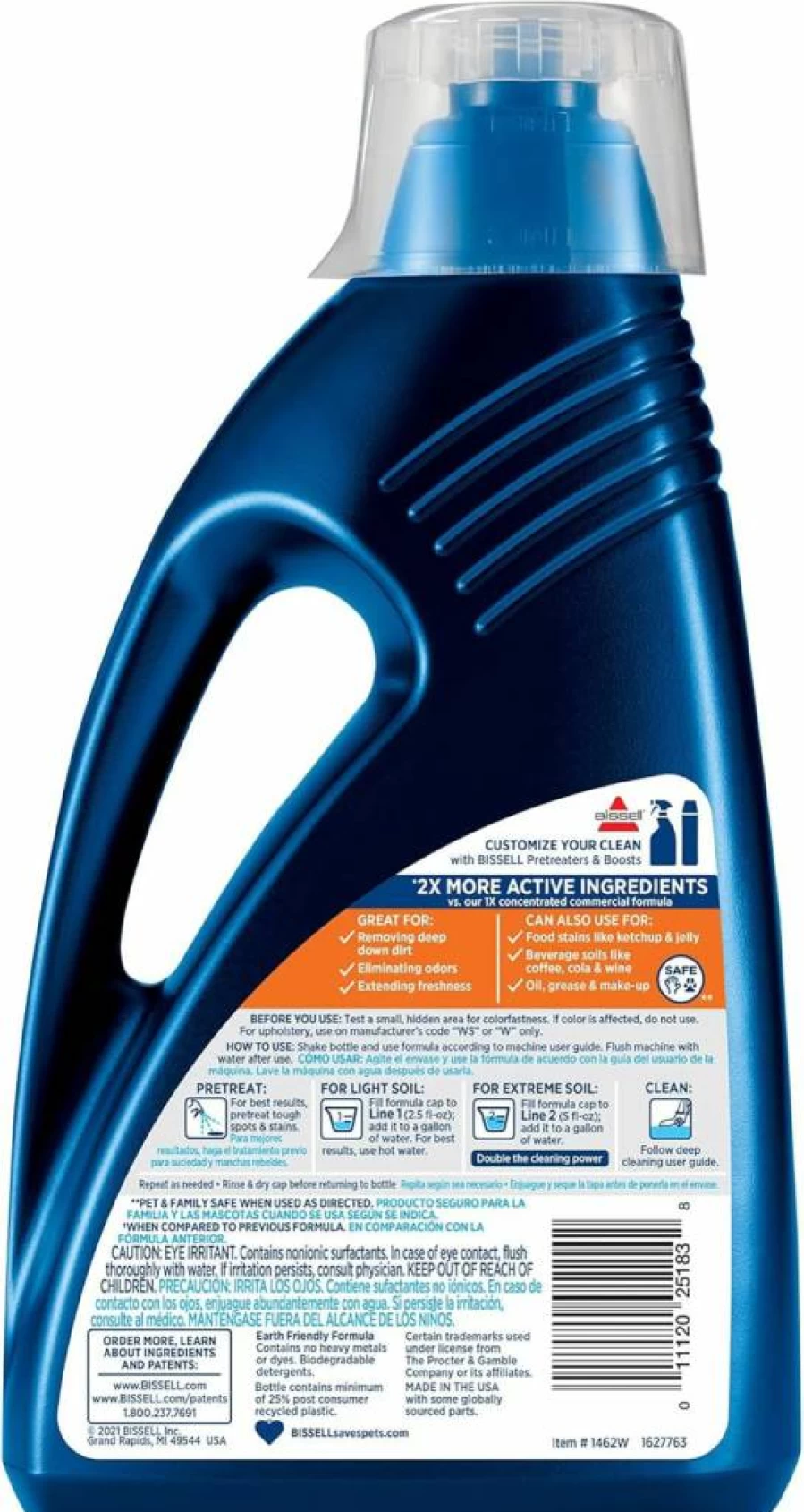 Bissell Oxy Clean + Refresh Carpet Cleaner Formula with Febreze Gain Scent, 60Oz for Carpets, Upholstery & Stairs