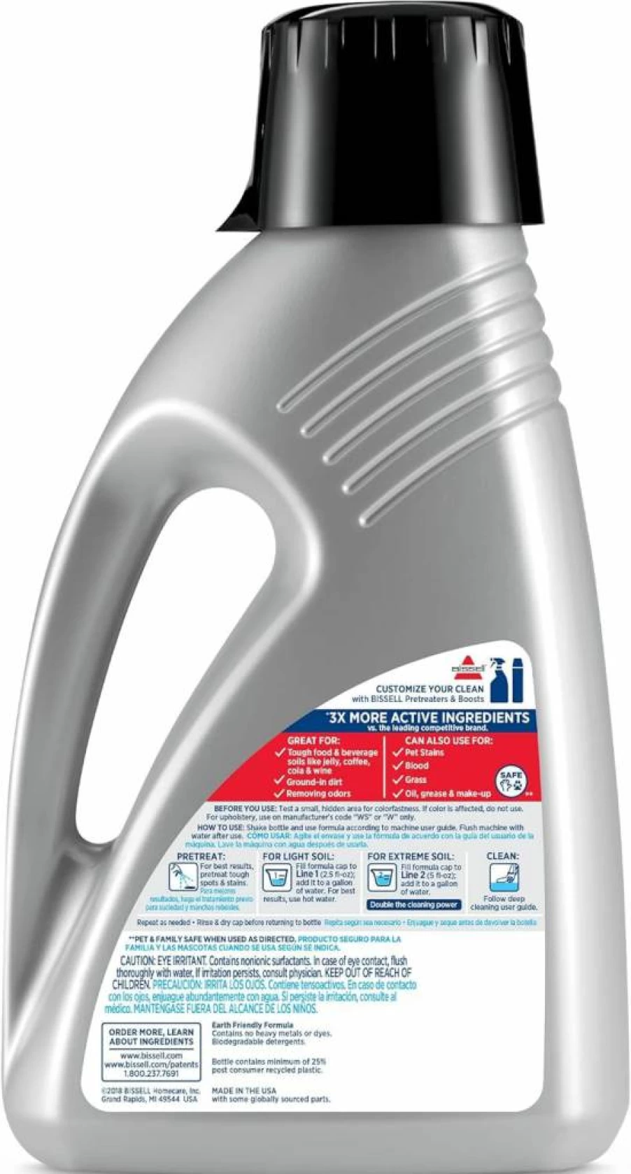 Bissell Pro Oxy Deep Clean Formula Carpet Cleaner Solution, 48 Oz (3156) – Professional Strength Stain Remover for Deep Cleaning
