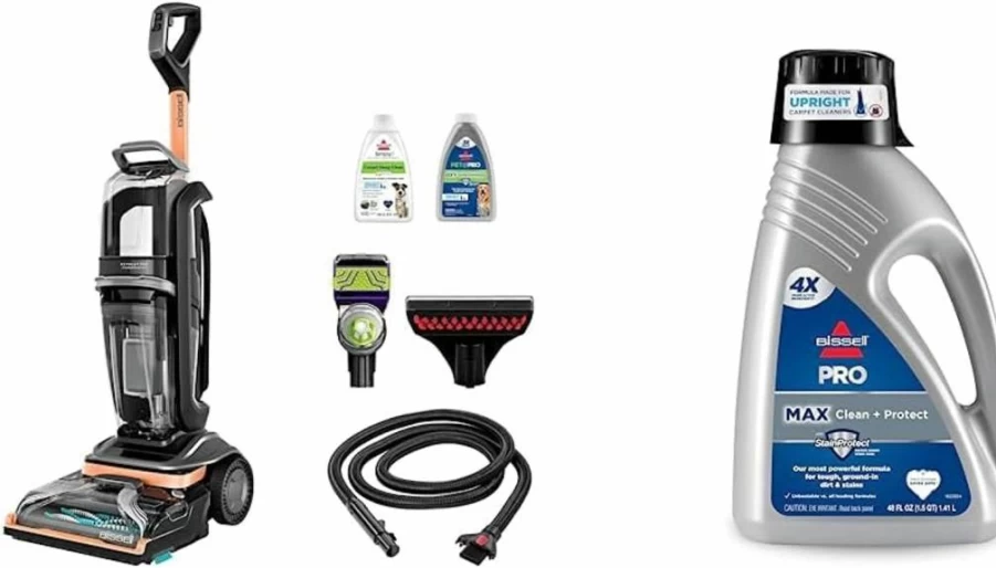 Bissell Revolution Hydrosteam Pet Carpet Cleaner with 2-in-1 Upholstery Tool, Deep Cleaning Technology for Pet Stains, Includes Cleaning Formulas, Model 3432