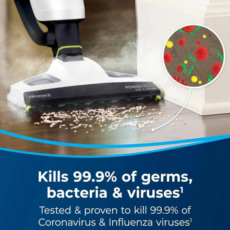 Bissell Powerfresh 2747A All-in-One Vacuum and Steam Mop for Hard Floors | Powerful Cleaning with Steam Vac Technology