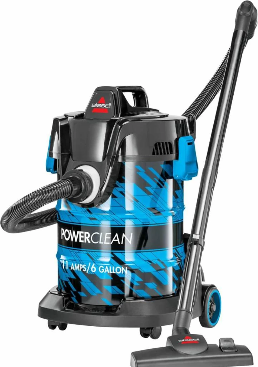 Bissell PowerClean 2035A Wet Dry Garage Vacuum Cleaner with Powerful Suction, Blue