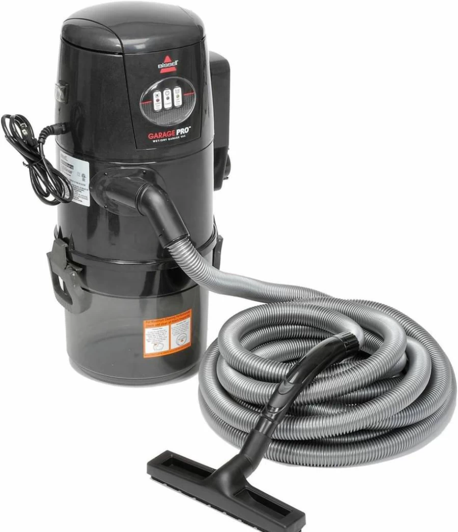 Bissell Garage Pro Wall-Mounted 18P03 Wet Dry Vacuum and Blower with Auto Tool Kit, Gray, Heavy-Duty Car Cleaning System