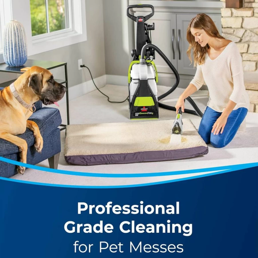 Bissell Big Green Professional Carpet Cleaner with XL DirtLifter PowerBrush, 9-Inch Hose, 6-Inch Stain Tool, Includes Pro Max Formula & Stain Protect Technology