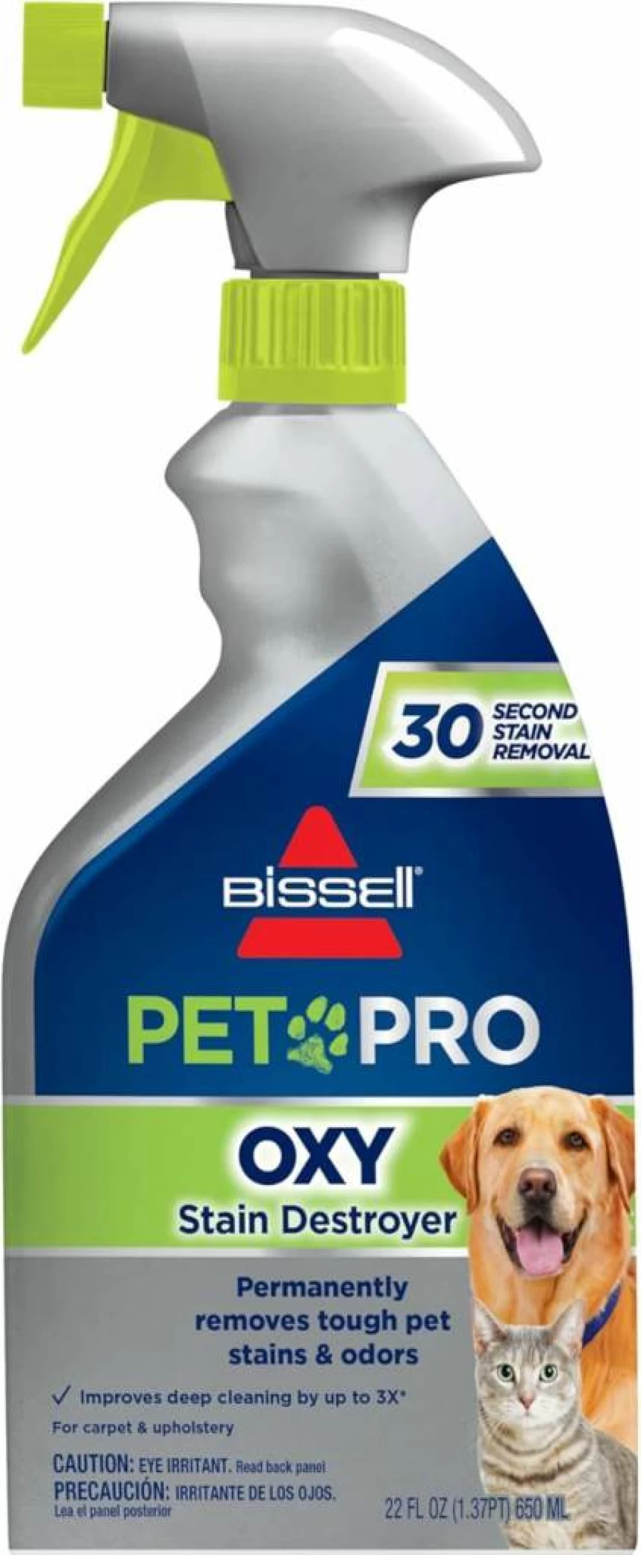 Bissell Oxy Stain Destroyer Pet Plus Pretreat Spray – 22 Oz for Tough Pet Stains and Odors