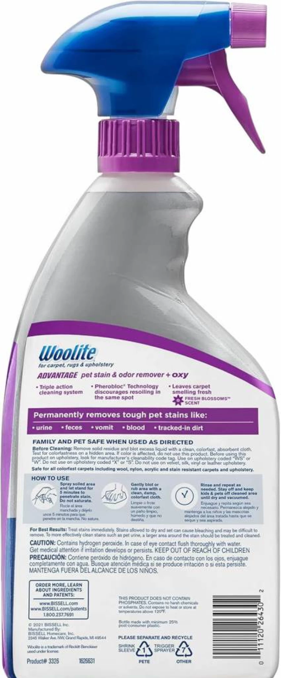 Woolite Advantage Pet Stain & Odor Remover with Oxy, 2-Pack – Effective Carpet Cleaner for Pets, 3326