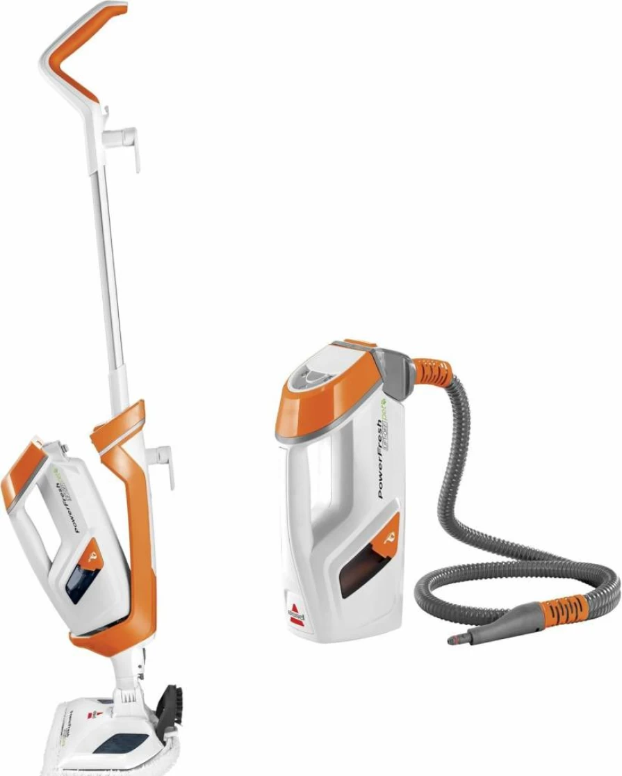 Bissell Powerfresh Lift-Off Pet Steam Mop for Hardwood Floors & Tile Cleaning, 1544A Orange | Steam Cleaner for Bathroom & Pet Messes | Lightweight & Detachable Design