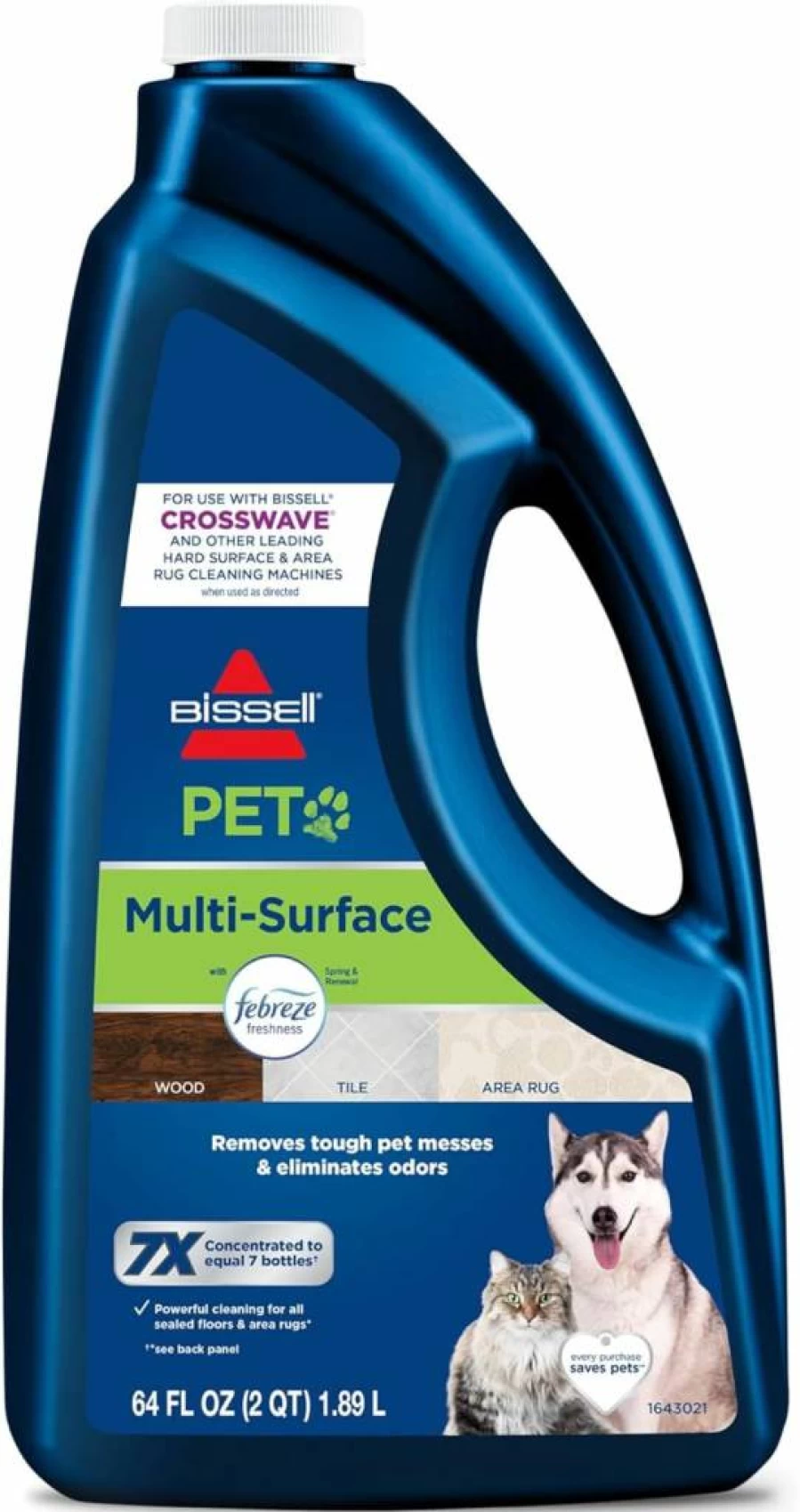 Bissell Simply Multi-Surface Cleaner Formula – 64 Oz Floor Cleaning Solution for All Floors