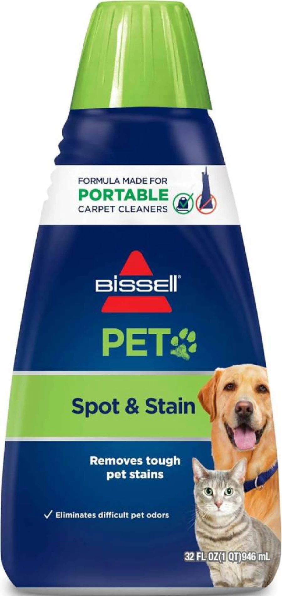 Bissell 74R7 Portable Pet Stain & Odor Eliminator Machine Formula, 32 oz – Effective Solution for Pet Accidents