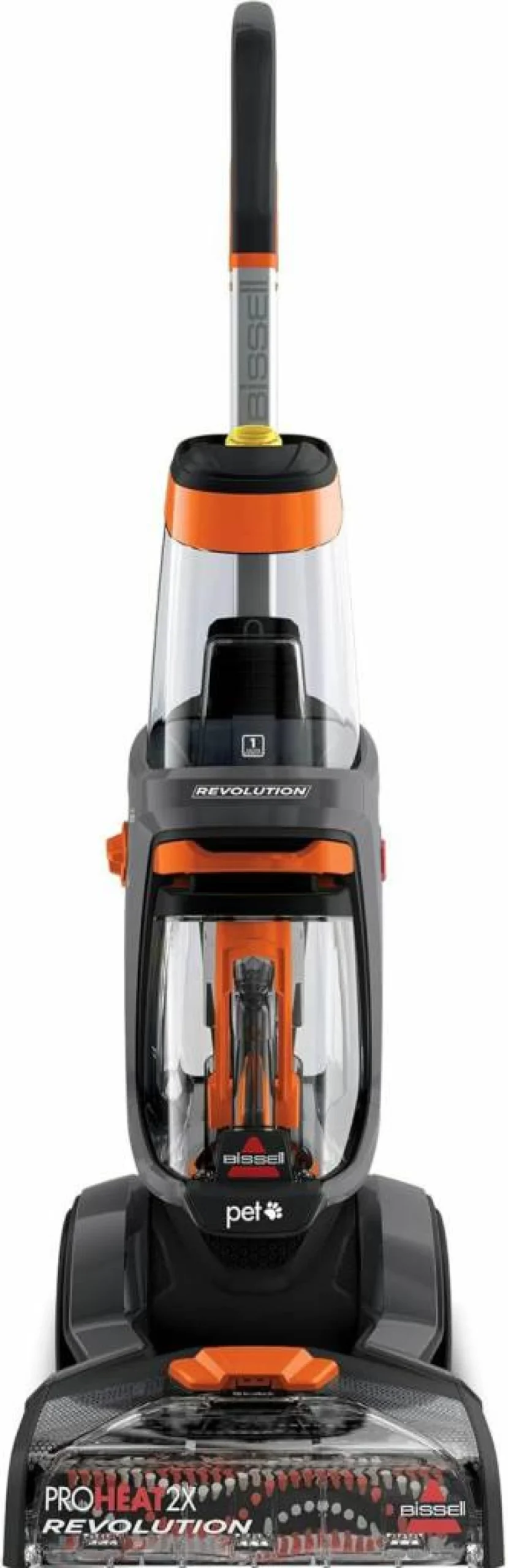 Bissell 1548F Proheat 2X Revolution Pet Full-Size Upright Carpet Cleaner for Deep Cleaning, Orange
