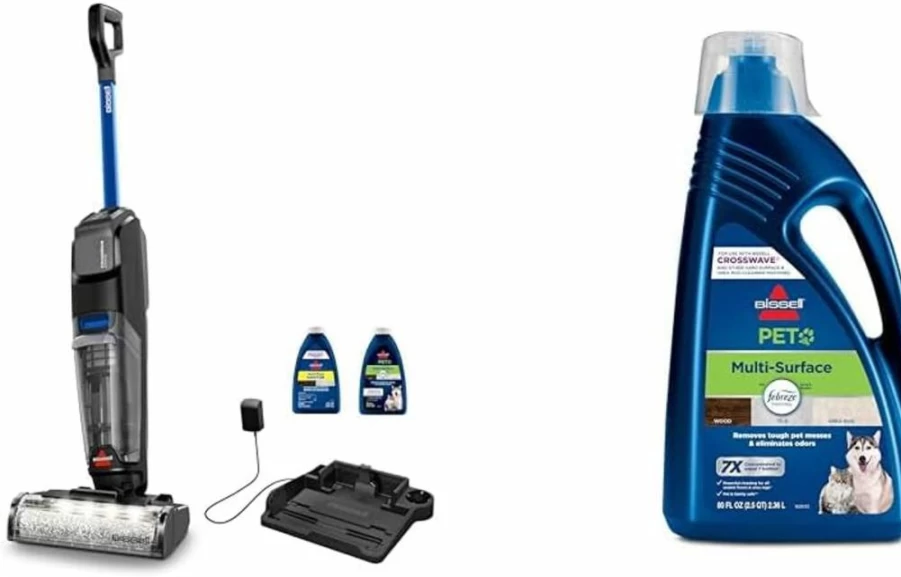 Bissell Crosswave Cordless Wet Dry Vacuum Cleaner for Multi-Surface Floors with LED Headlights and Fur Finder Technology