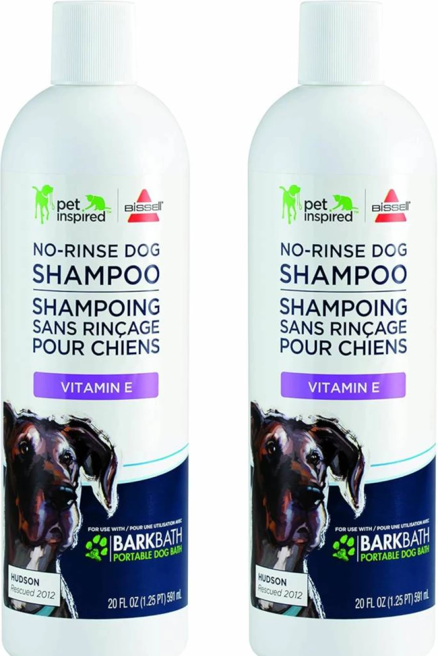 Bissell No-Rinse Oatmeal Dog Shampoo for BarkBath - Gentle Cleansing 2-Pack (27961) for Fresh & Healthy Coat