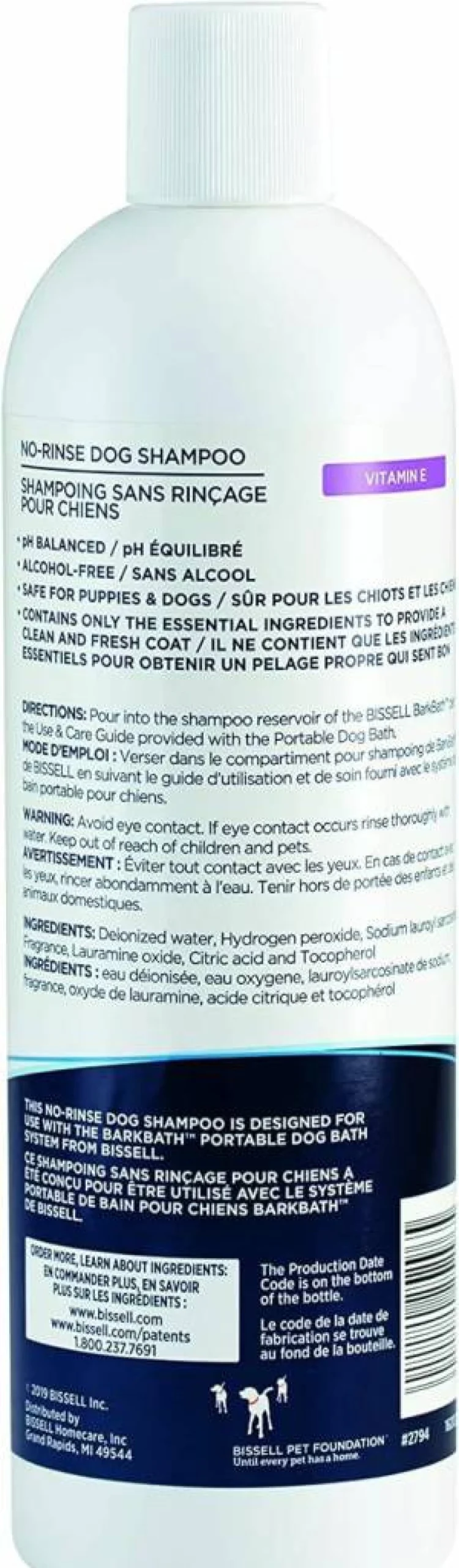 Bissell No-Rinse Oatmeal Dog Shampoo for BarkBath - Gentle Cleansing 2-Pack (27961) for Fresh & Healthy Coat