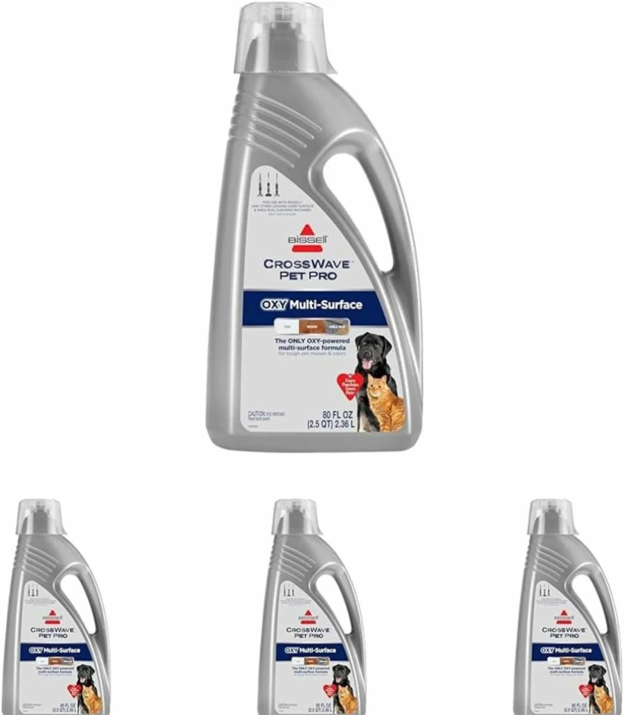 Bissell Crosswave Pet Formula Multi-Surface Cleaner with Febreze Freshness, 80 Oz, Safe for Sealed Hard Floors & Area Rugs, Removes Pet Stains & Odors, 2295L
