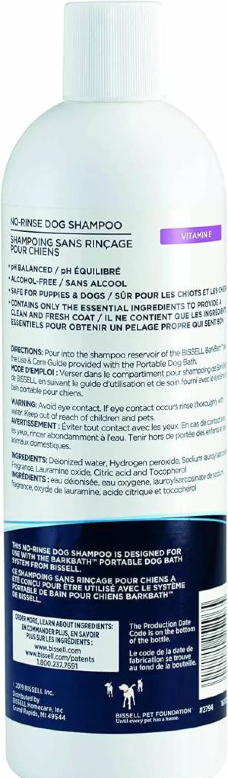 Bissell No-Rinse Dog Shampoo with White Tea & Aloe for BarkBath - Gentle Cleaning 2-Pack (27971)