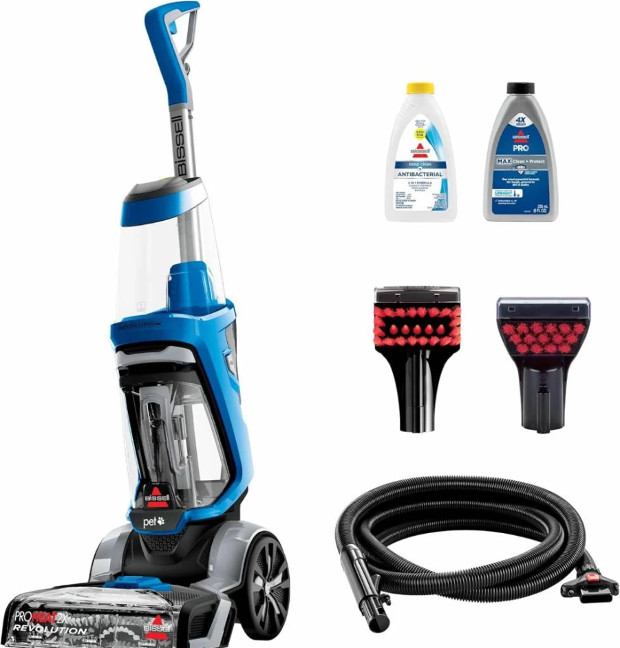 Bissell 3588F Proheat 2X Revolution Pet Pro Plus Upright Carpet Cleaner with Dual Dirt Lifter Powerbrush, Hose Attachments, Pet Upholstery Tool, 30-Minute Dry Time for Deep Cleaning Pet Hair and Stains